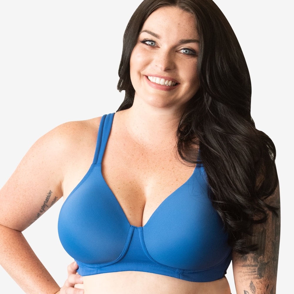 LEADING LADY Brigitte Full Coverage Lightly Padded Underwire Bra 5028 Blue 48C